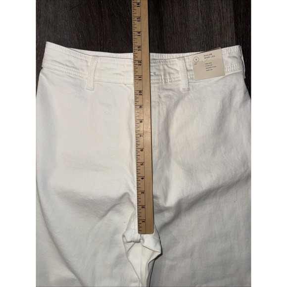 Universal Thread Women's High-Rise Sailor Wide Leg Ankle Jeans in White Size 8 - Picture 5 of 9